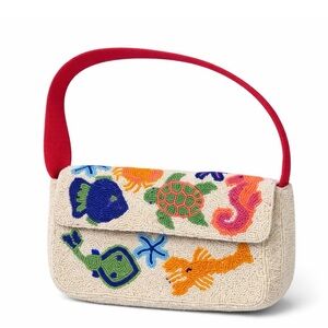 American & Beyond Express | Underwater Sea Tropical Ocean Beaded Shoulder Bag 🦀🐙